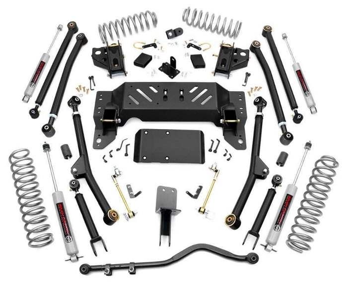 Rough Country 4" Long Arm Kit w/N3 Shocks 93-98 Grand Cherokee - Click Image to Close